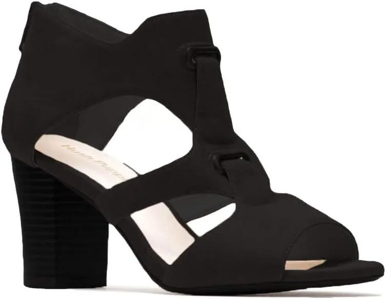 Hush Puppies Womens Russo Slip On Heeled Sandal (Black, 8M)