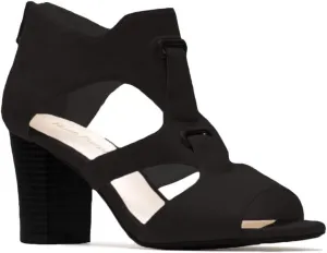 Hush Puppies Womens Russo Slip On Heeled Sandal (Black, 8M)