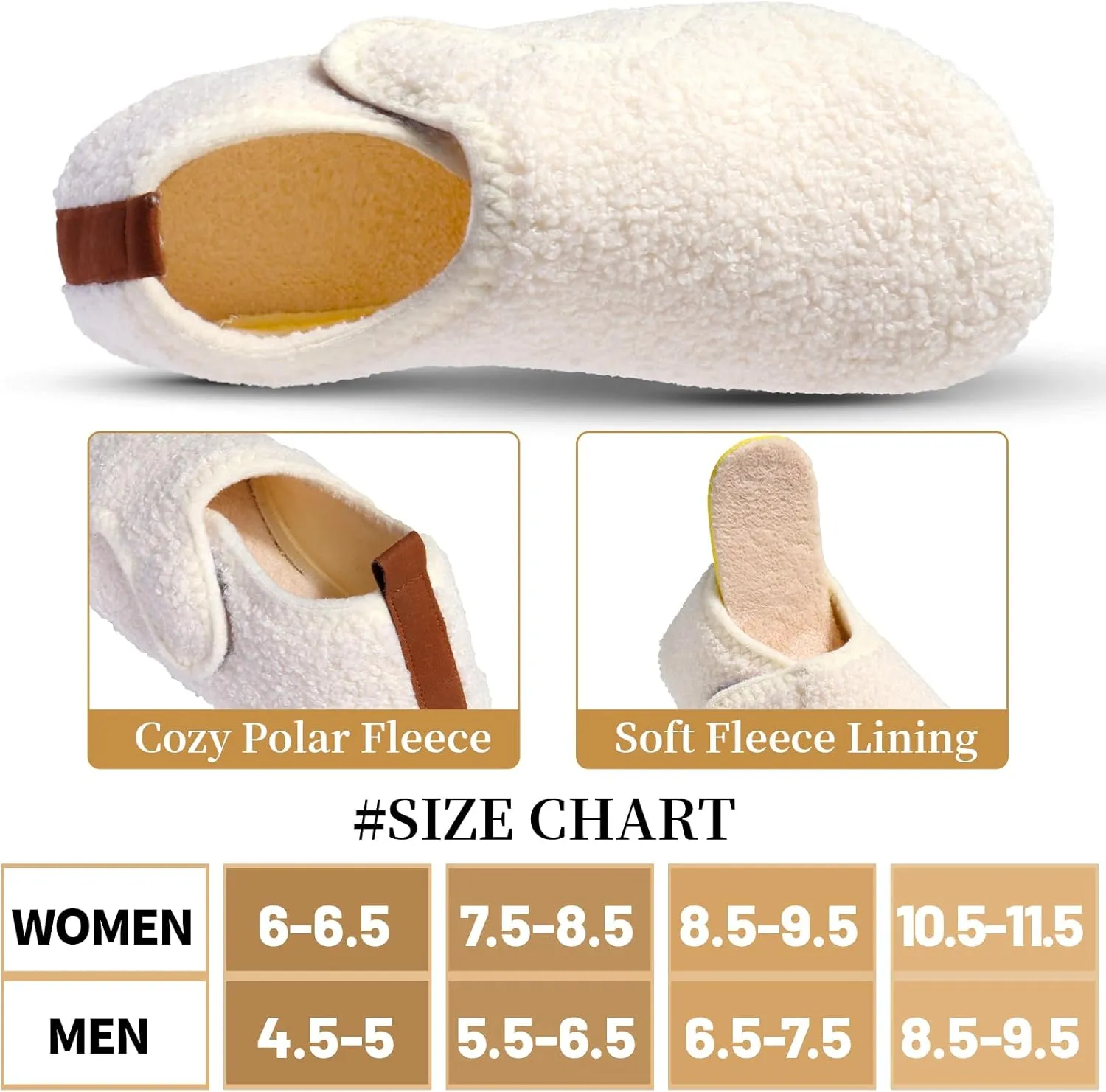 Ibeauti Womens Mens House Slippers Rubber Sole Indoor Slipper Socks Lightweight Fleece Lined Slip-on Barefoot Slippers