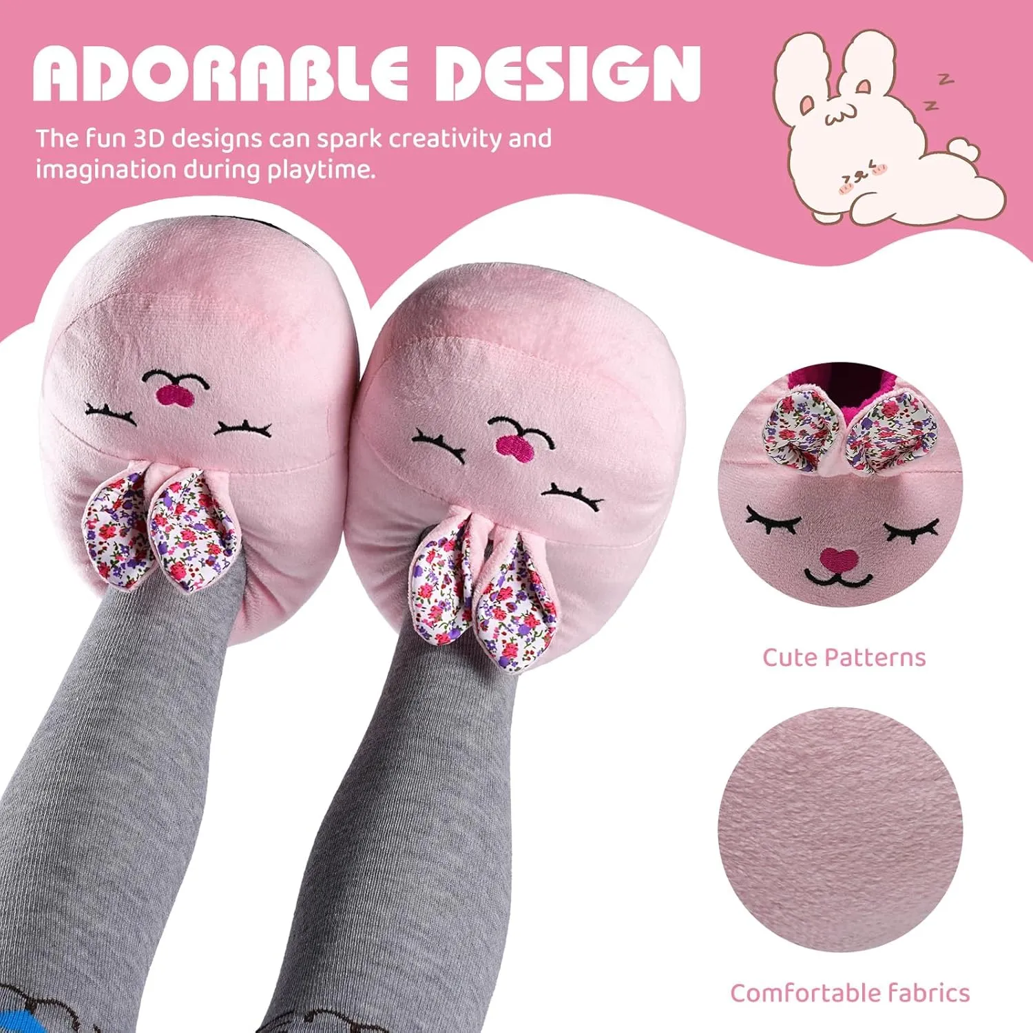 IceUnicorn Toddler Slippers Kids Cute Funny Animal House Shoes Girls Boys Christmas Fluffy Bedroom Indoor Slipper, Cat, Bunny, Unicorn, Dinosaur, Fox, Cow