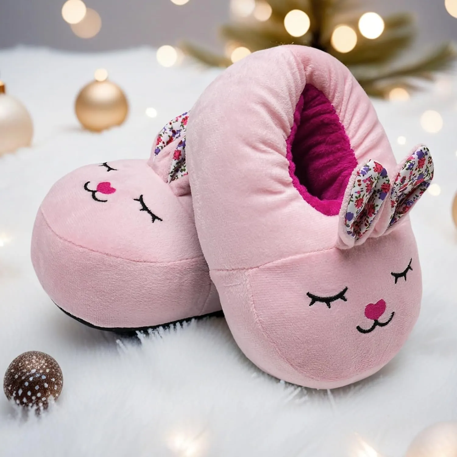 IceUnicorn Toddler Slippers Kids Cute Funny Animal House Shoes Girls Boys Christmas Fluffy Bedroom Indoor Slipper, Cat, Bunny, Unicorn, Dinosaur, Fox, Cow