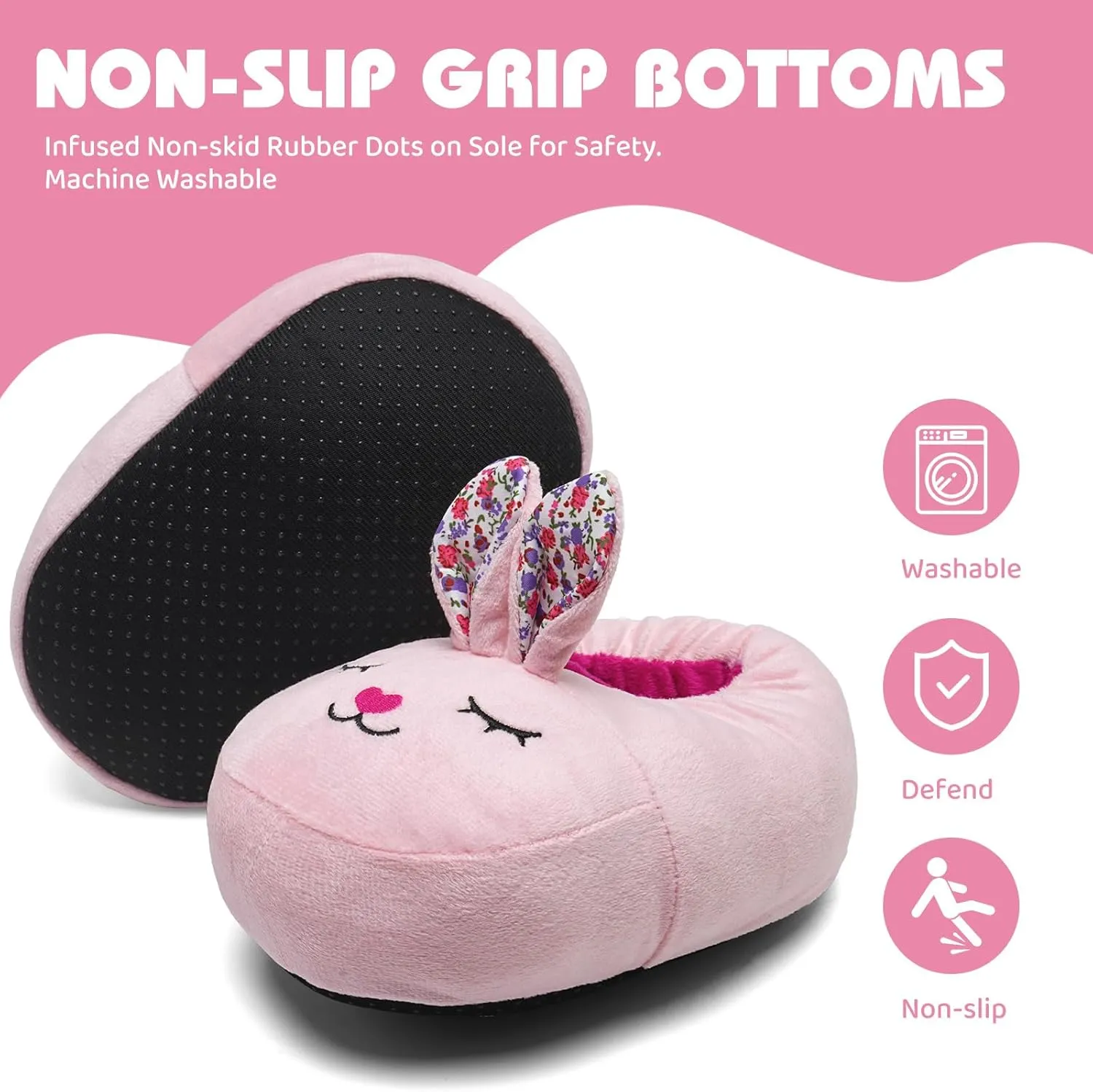 IceUnicorn Toddler Slippers Kids Cute Funny Animal House Shoes Girls Boys Christmas Fluffy Bedroom Indoor Slipper, Cat, Bunny, Unicorn, Dinosaur, Fox, Cow