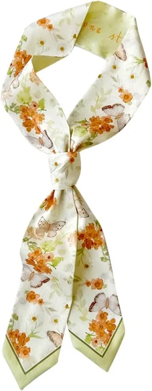 IMLECK Fashion Silk Feeling Headscarf for Women Girls Lightweight Graceful Scarf
