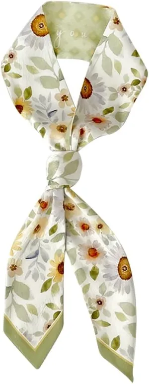 IMLECK Fashion Silk Feeling Headscarf for Women Girls Lightweight Graceful Scarf