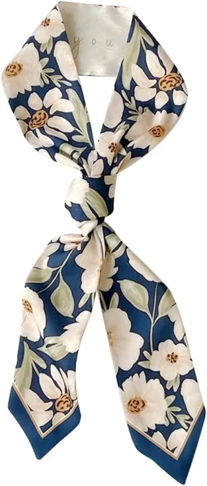 IMLECK Fashion Silk Feeling Headscarf for Women Girls Lightweight Graceful Scarf
