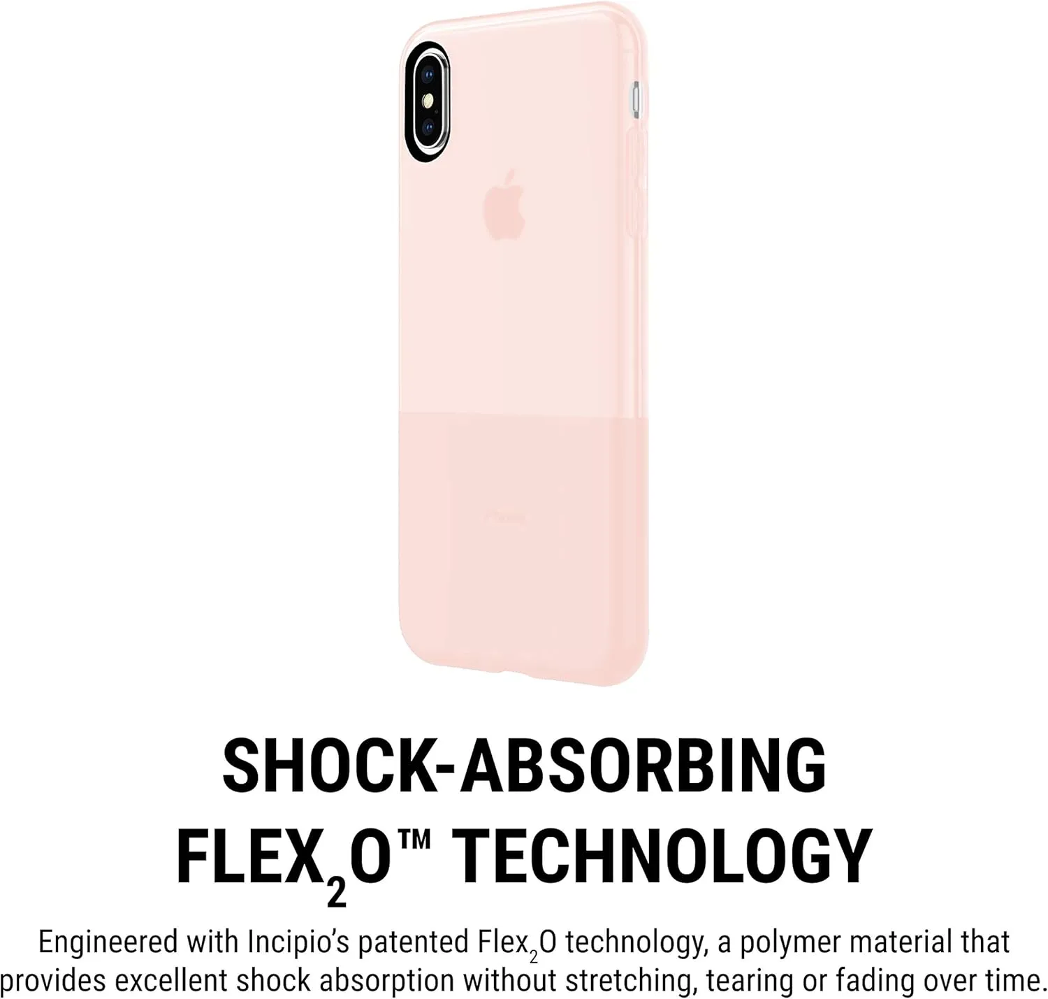 Incipio NGP Translucent Case for iPhone iPhone Xs Max (6.5") with Flexible Shock-Absorbing Drop-Protection - Rose
