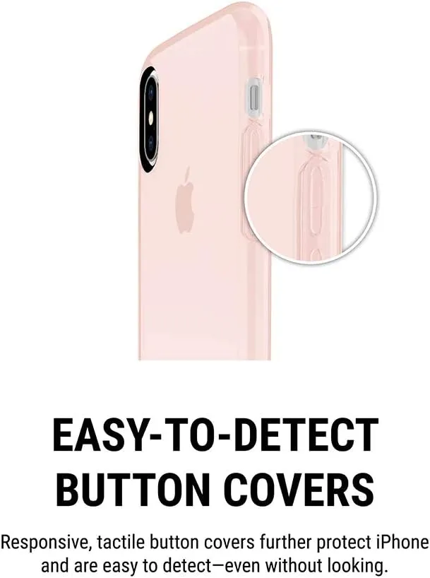 Incipio NGP Translucent Case for iPhone iPhone Xs Max (6.5") with Flexible Shock-Absorbing Drop-Protection - Rose