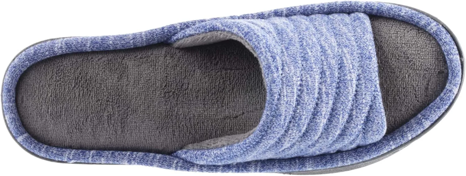 isotoner Women's Space Dyed Andrea Slide Slipper with Moisture Wicking for Indoor/Outdoor Comfort and Arch Support
