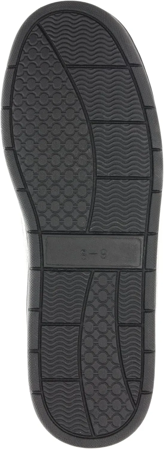 IZOD Mens Slipper, Knit Venetian Moccasin with Sherpa Fleece Lining, Grey/Black, Size 8 to 14