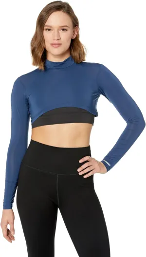 Jamie Sadock® Sunsense® 35 SPF Lightweight Mock Neck Crop Layering Top – Outfit for College & Gym