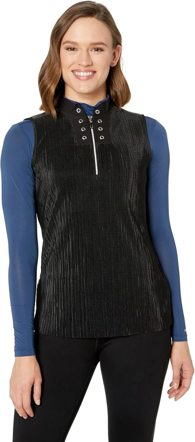 Jamie Sadock® Sunsense® 35 SPF Lightweight Mock Neck Crop Layering Top – Outfit for College & Gym