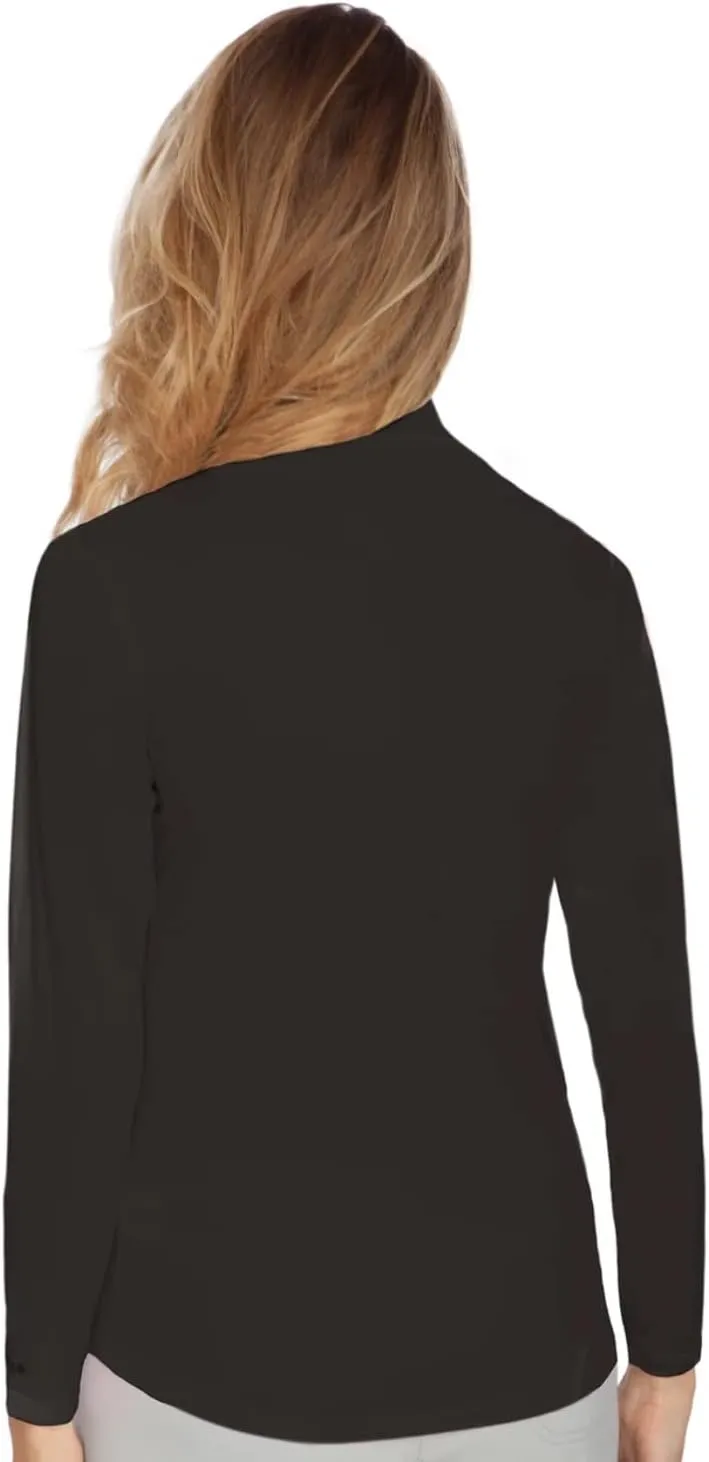 Jamie Sadock® Sunsense® Mandarin Collar Layering Shirt for Women – Long Sleeves – Blended Nylon