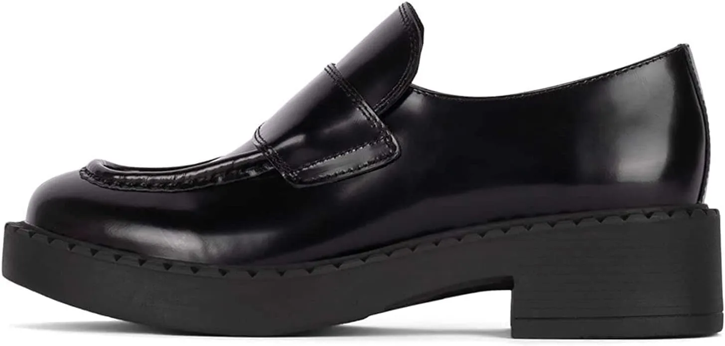 Jeffrey Cambell Librarian Vamp Moc-Toe Classic Penny Loafer Black Box