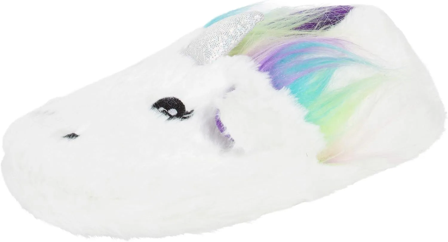 Jessica Simpson Girl's Cute and Cozy Plush Slip on House Slippers with Memory Foam
