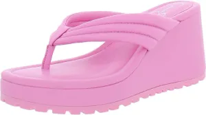 Jessica Simpson Kemnie Women's Leather Wedge Slide Sandals