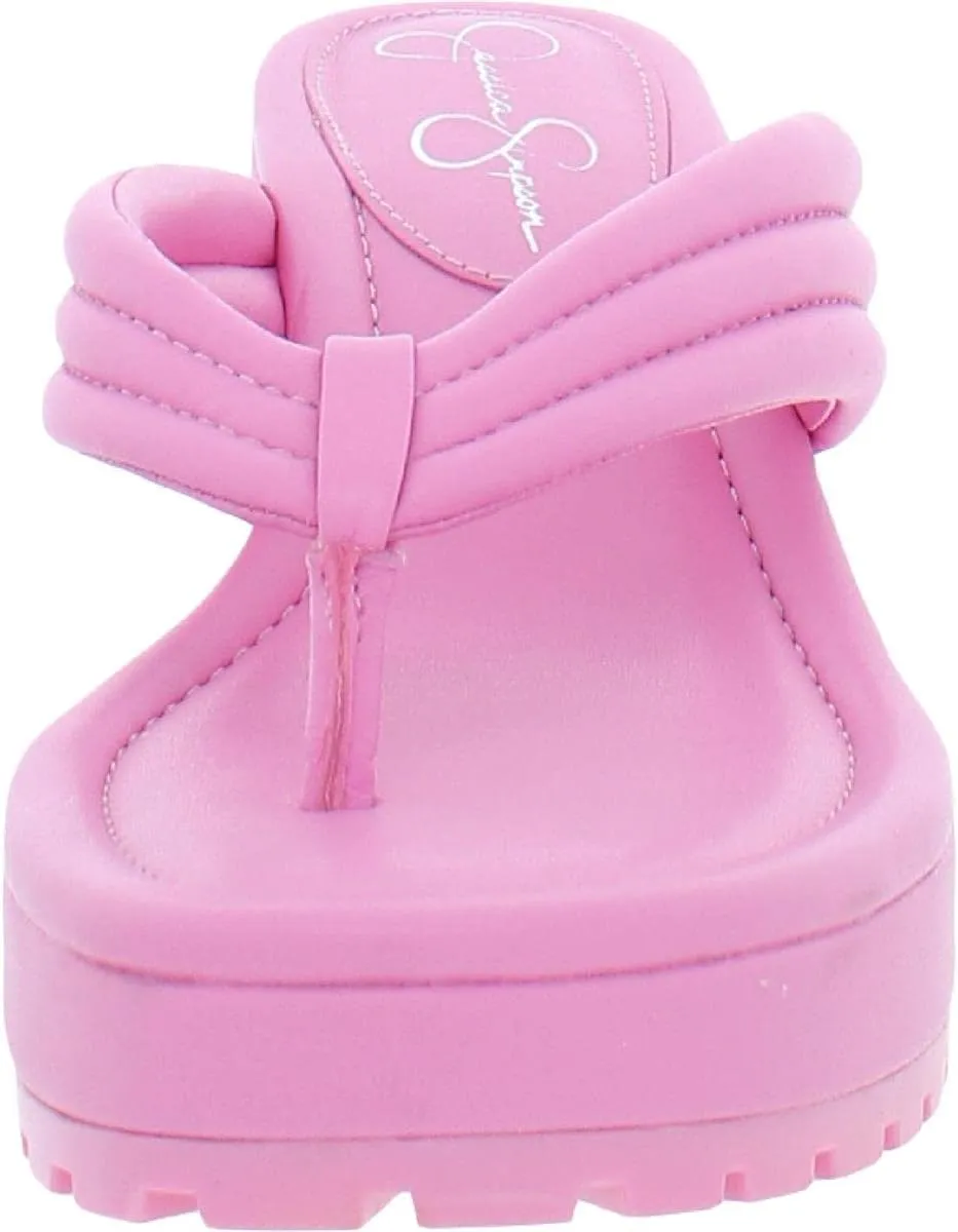 Jessica Simpson Kemnie Women's Leather Wedge Slide Sandals