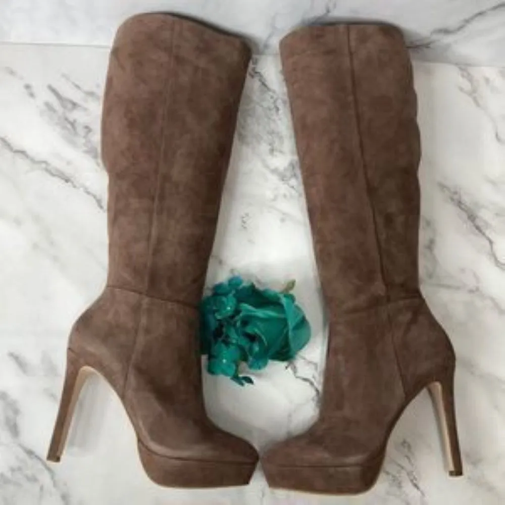 JESSICA SIMPSON Mellow Mauve Suede Rollin Boot