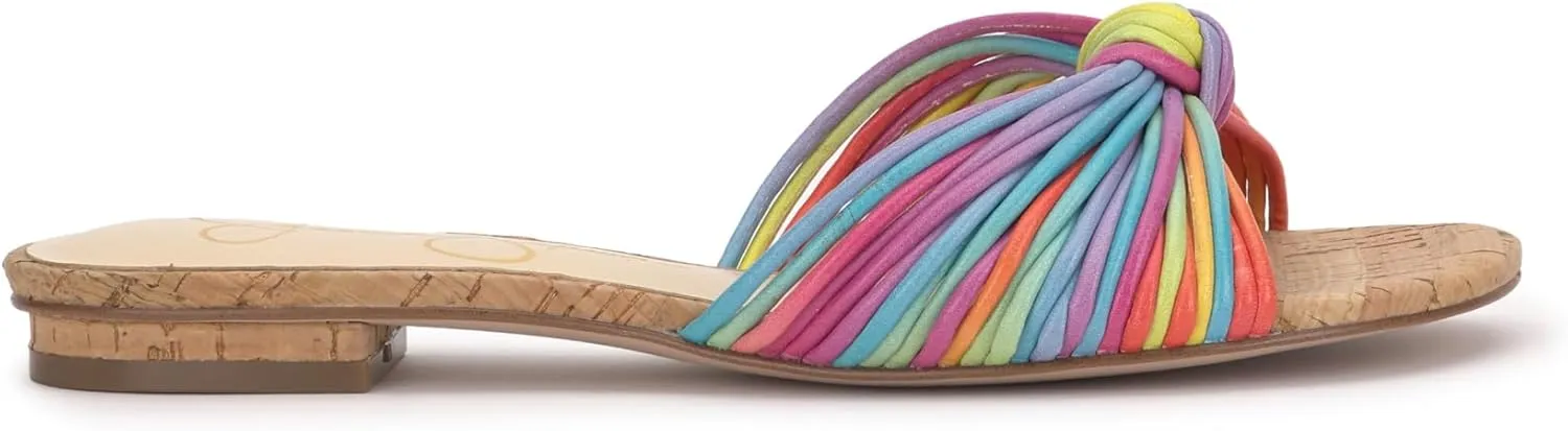 Jessica Simpson Womens Dydra Denim Slip-On Slide Sandals