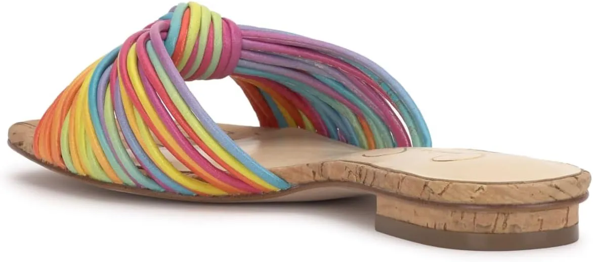 Jessica Simpson Womens Dydra Denim Slip-On Slide Sandals