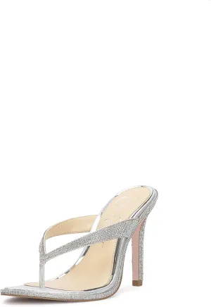 Jessica Simpson Women's Pules Embellished High Heel Sandal Heeled