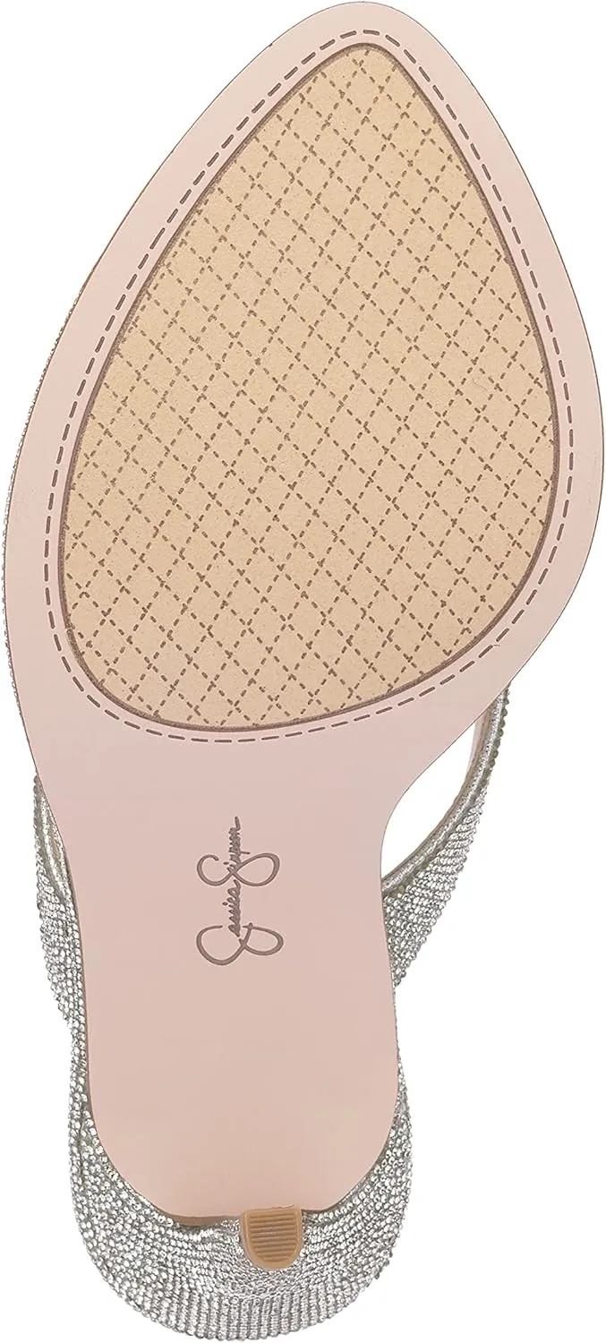 Jessica Simpson Women's Pules Embellished High Heel Sandal Heeled