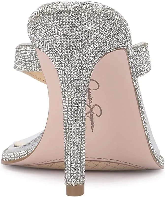 Jessica Simpson Women's Pules Embellished High Heel Sandal Heeled