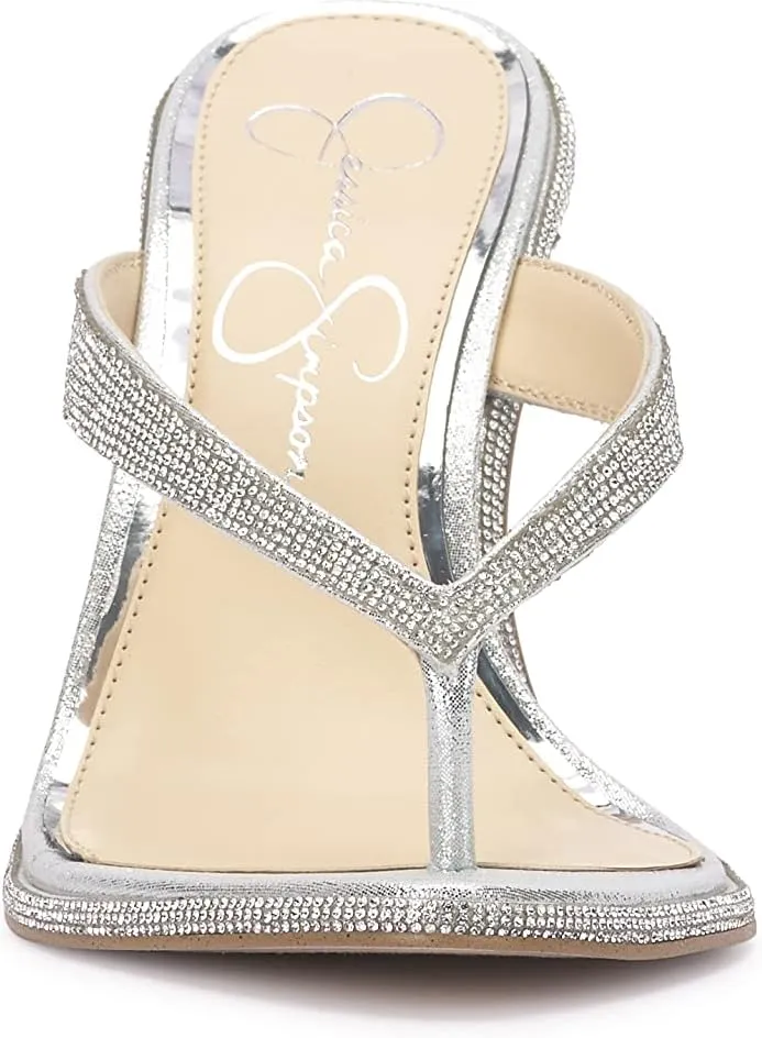 Jessica Simpson Women's Pules Embellished High Heel Sandal Heeled