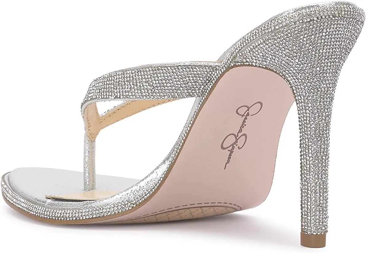 Jessica Simpson Women's Pules Embellished High Heel Sandal Heeled