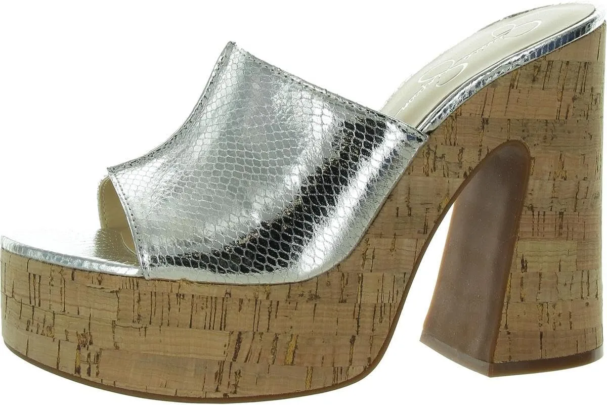 Jessica Simpson Womens Xona2 Peep Toe Slip On Platform Sandals