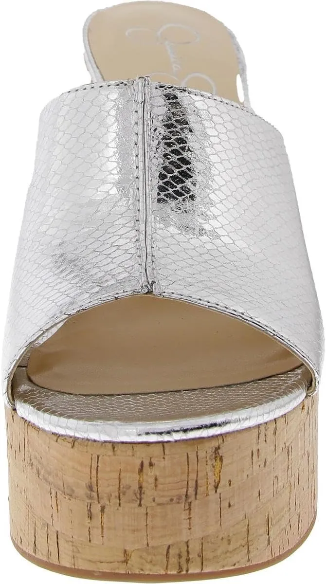 Jessica Simpson Womens Xona2 Peep Toe Slip On Platform Sandals