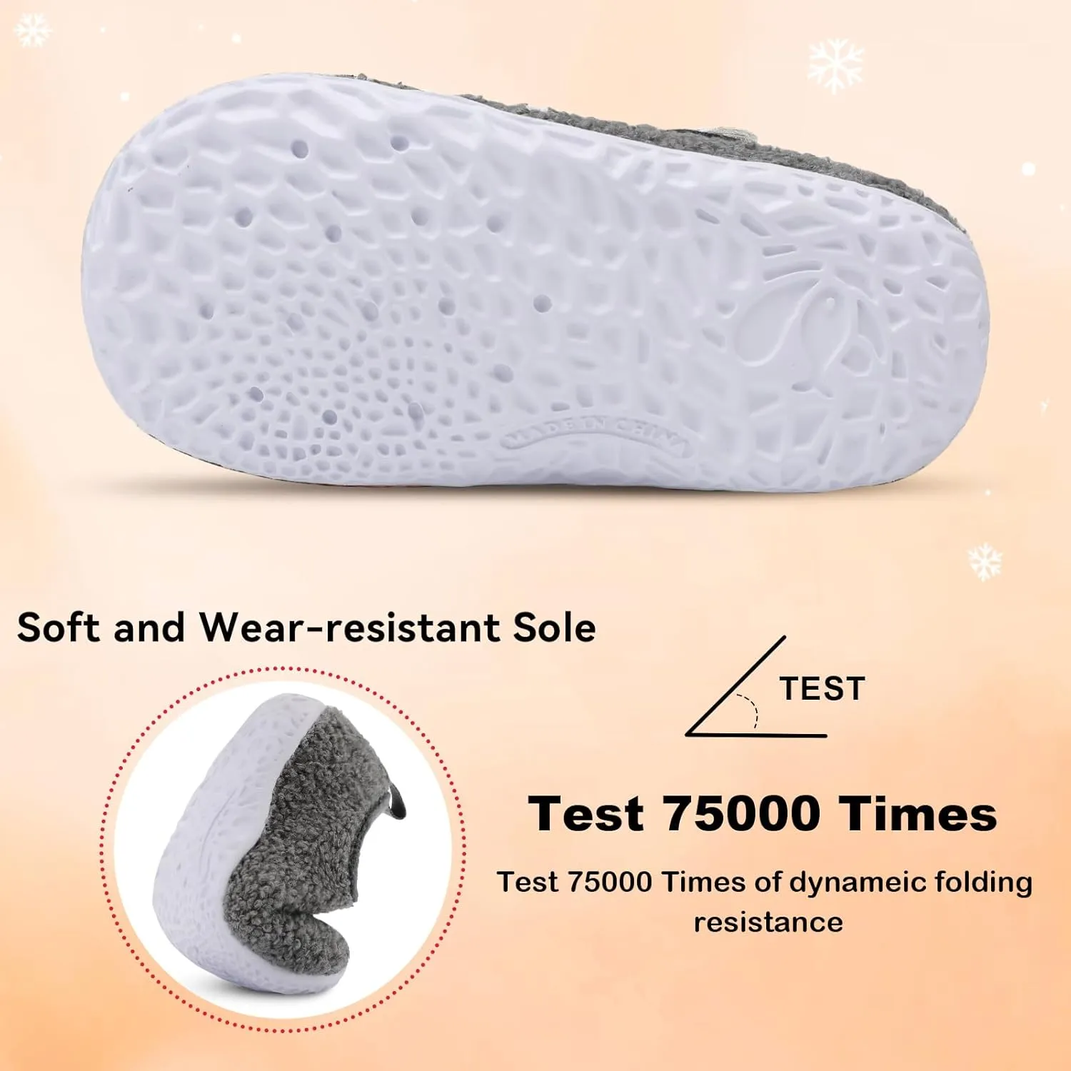 JIASUQI Toddler Slippers Fuzzy Kids Slippers Warm House Shoes for Boys Girls
