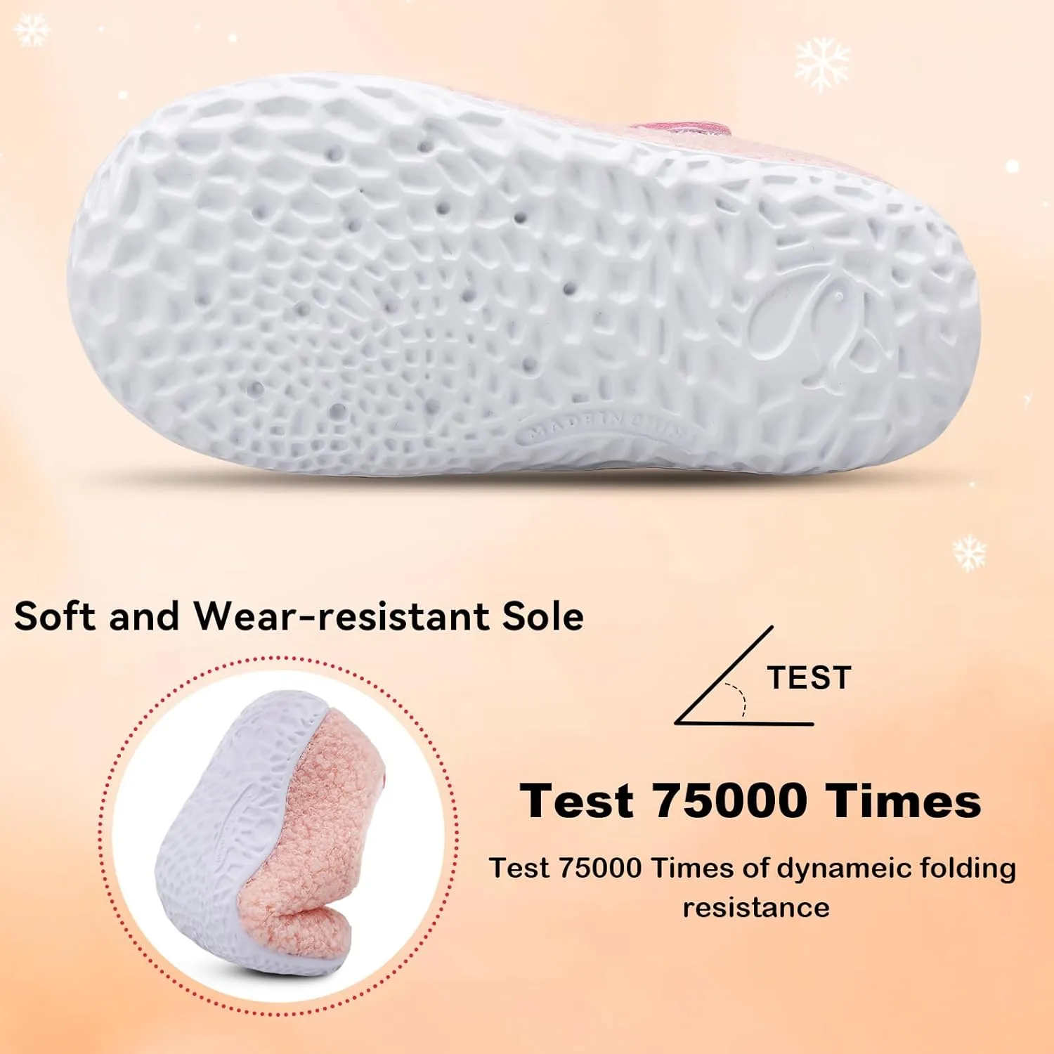 JIASUQI Toddler Slippers Fuzzy Kids Slippers Warm House Shoes for Boys Girls