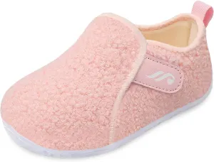 JIASUQI Toddler Slippers Fuzzy Kids Slippers Warm House Shoes for Boys Girls