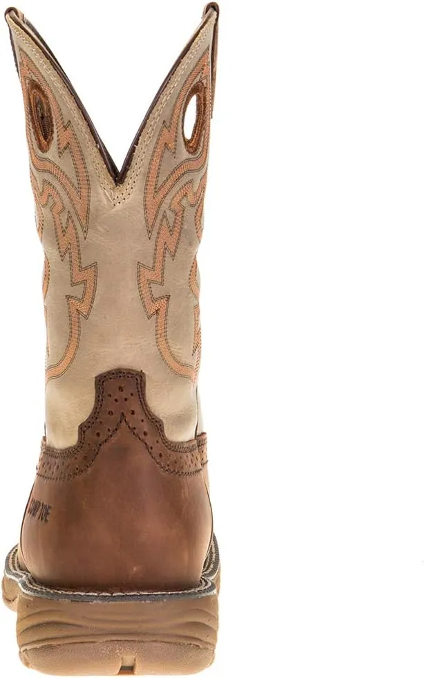 Justin Boot Company Men's Stampede Rush Tan 11" Black Maldova H2O Comp Toe Work Boot Black/Brown 5