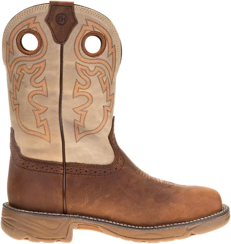 Justin Boot Company Men's Stampede Rush Tan 11" Black Maldova H2O Comp Toe Work Boot Black/Brown 5