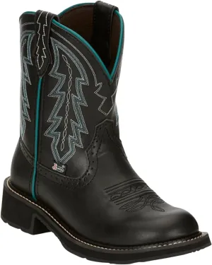 Justin Boot Company Women`s Gypsy Brown Vamp 8In Round Toe Western Boot