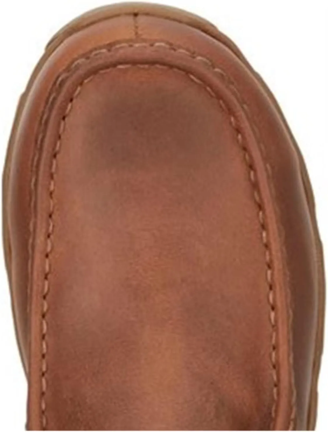 Justin Cappie 4" Work Shoes for Men - Square Toe Full-Grain Leather Moc Toe Work Shoe with Oil- and Slip-Resistant Rubber Outsole, ASTM Rated