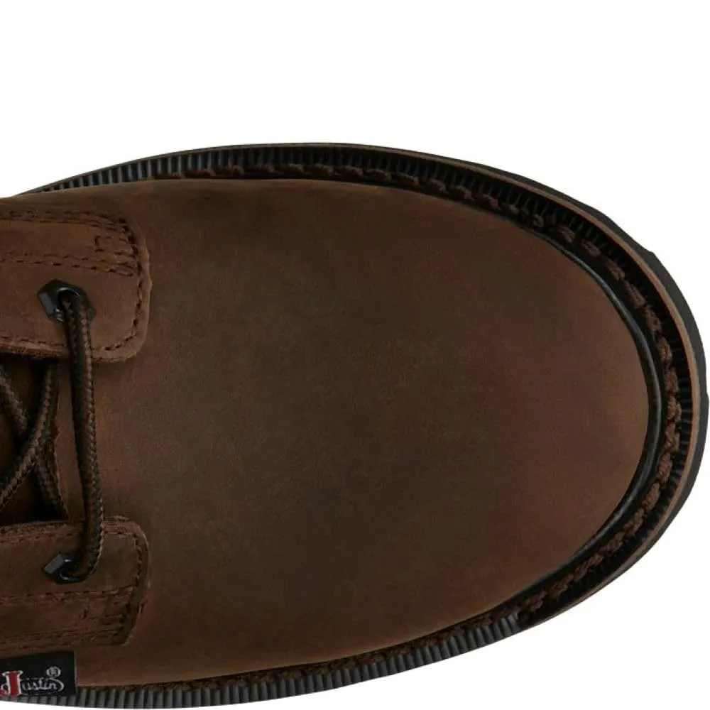 Justin Men's Drywall 8" Waterproof Work Boot, Aged Brown - 8 D