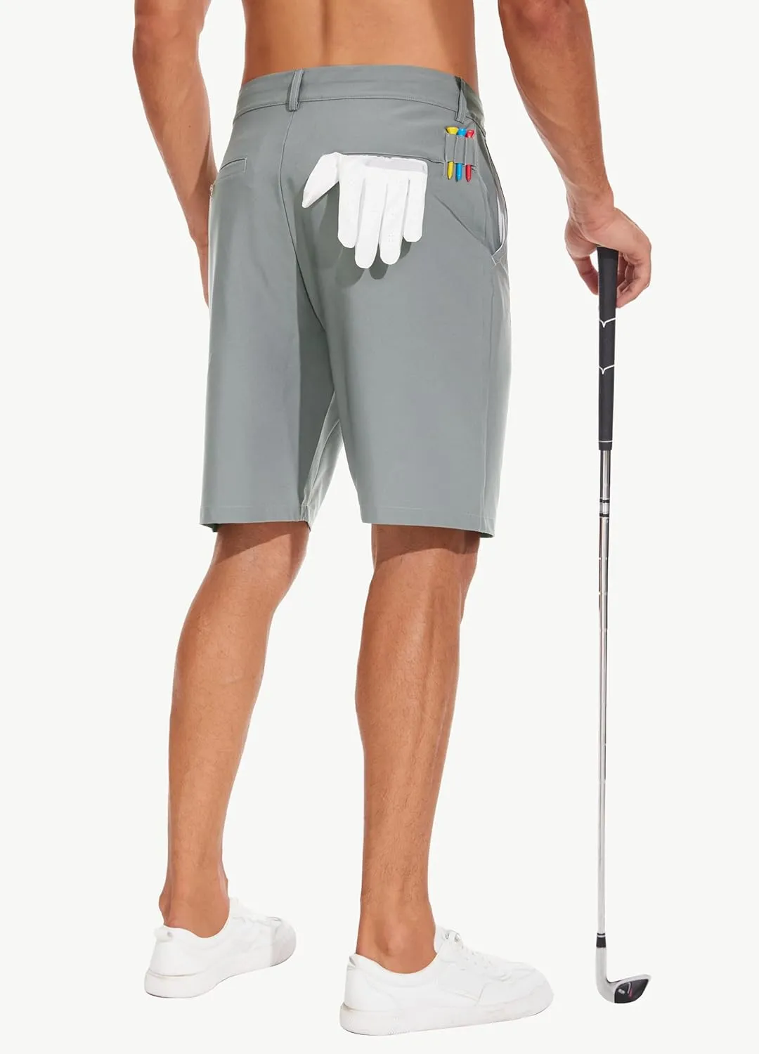 JWM Mens 7"/9" Stretch Golf Shorts - Lightweight Hybrid Casual Dress Work Flat Front Shorts with 5 Pockets Quick Dry UPF50