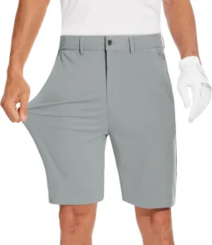 JWM Mens 7"/9" Stretch Golf Shorts - Lightweight Hybrid Casual Dress Work Flat Front Shorts with 5 Pockets Quick Dry UPF50