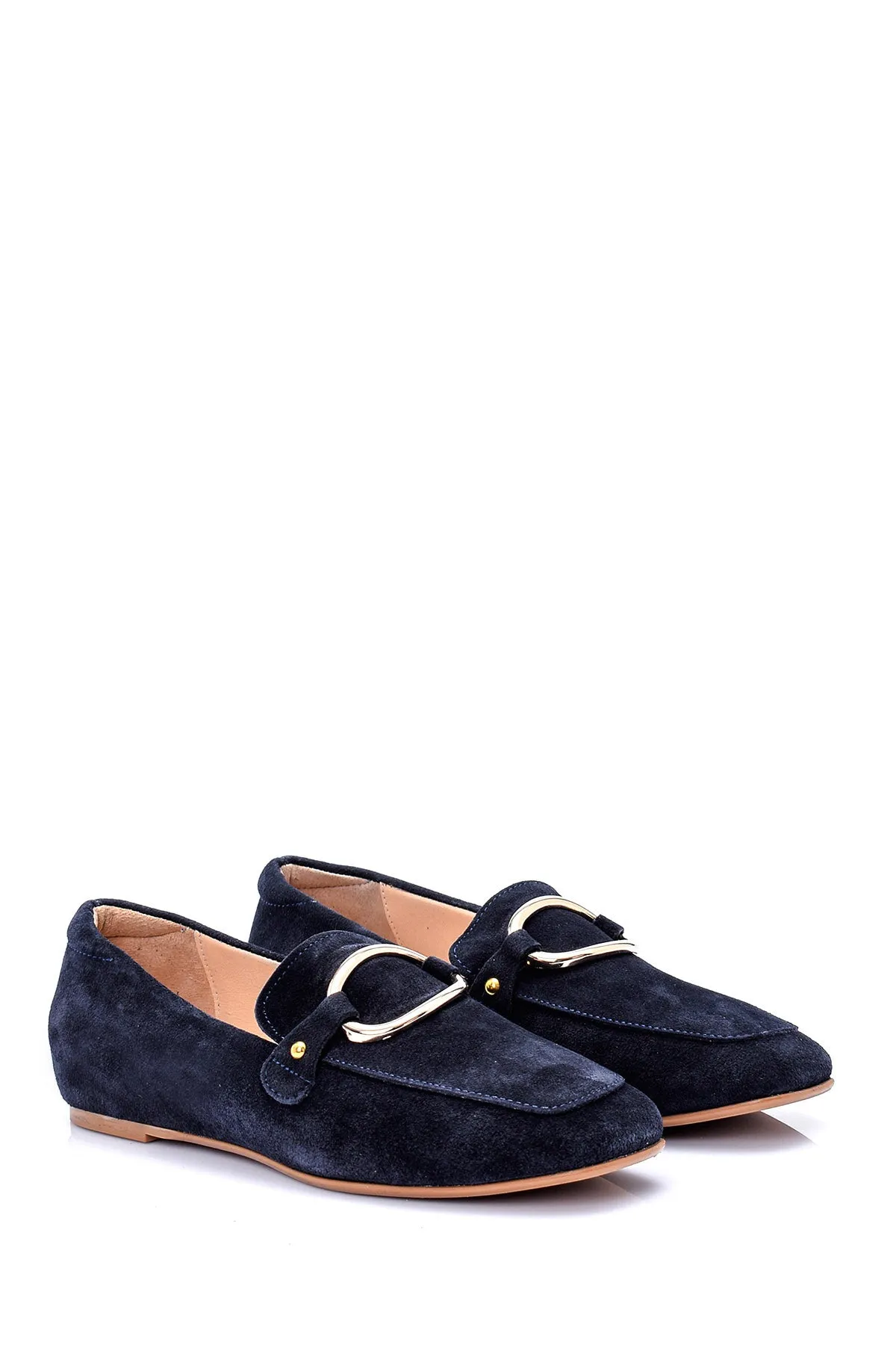 Kadın Süet Tokalı Loafer