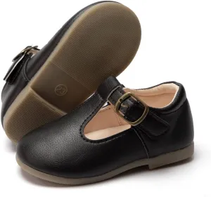 Kannior Toddler Little Girl Mary Jane Dress Shoes Wedding Baptism Princess Ballet Flats Easter Party School Bowknot Loafer Shoe