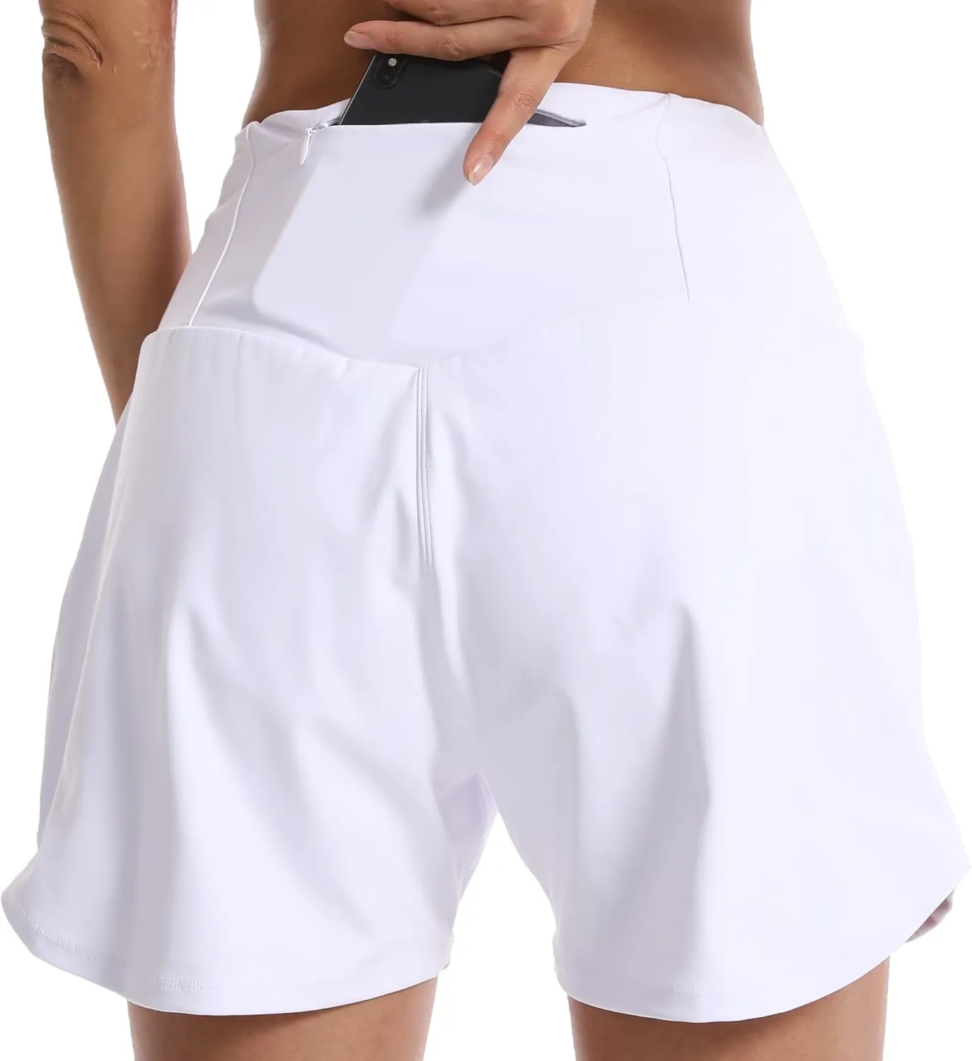 Kcutteyg Running Shorts for Women with Liner High Waisted Lightweight Womens Workout Shorts with Pocket