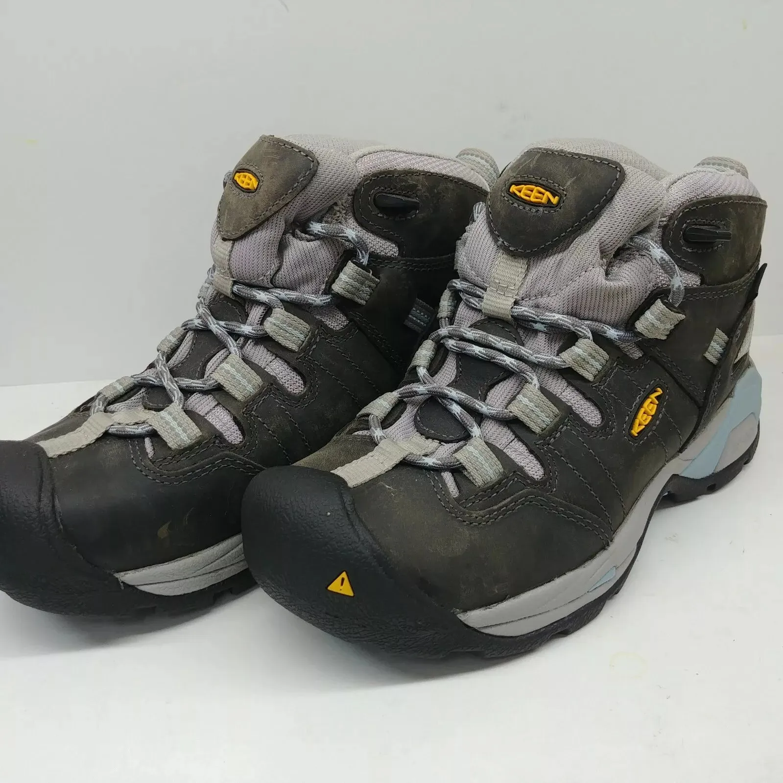 Keen Detroit XT Mid Waterproof Women Sz 7 Magnet/Sterling Blue Hiking Work Boot