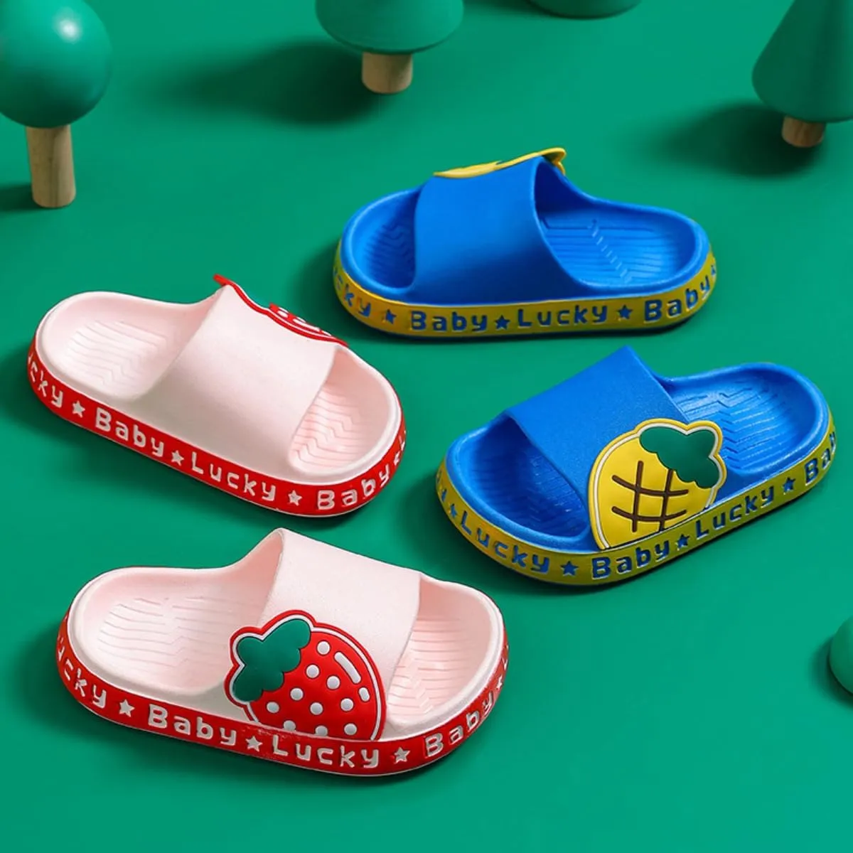 Kids Fruit Slippers Cute Slipper Home Slippers Indoor Slippers For Toddle Kids Boys Girls