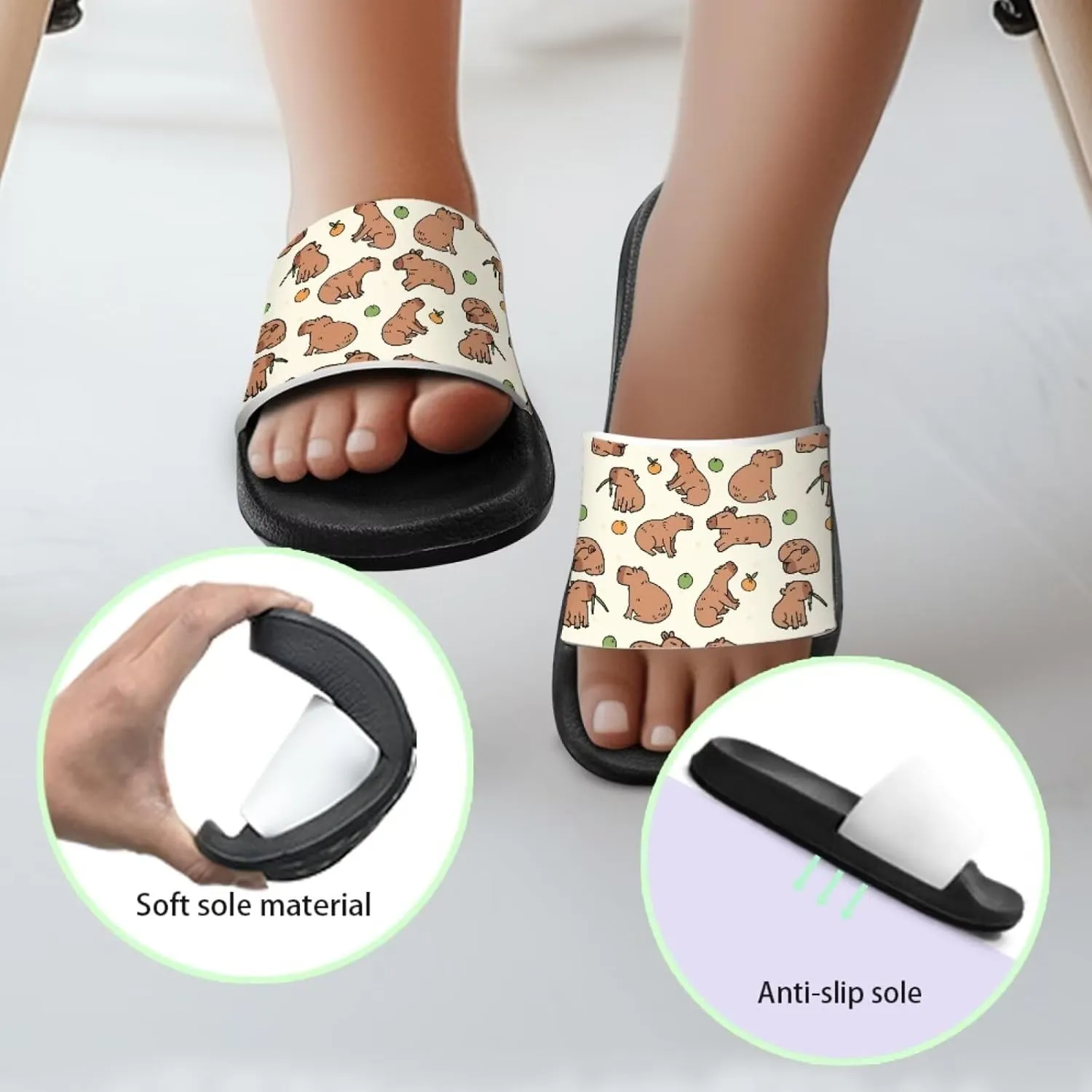 Kids Slide Sandals Footbed Sandal Comfort Toddler Slip On Summer Slippers for Beach Pool Little Big Kid