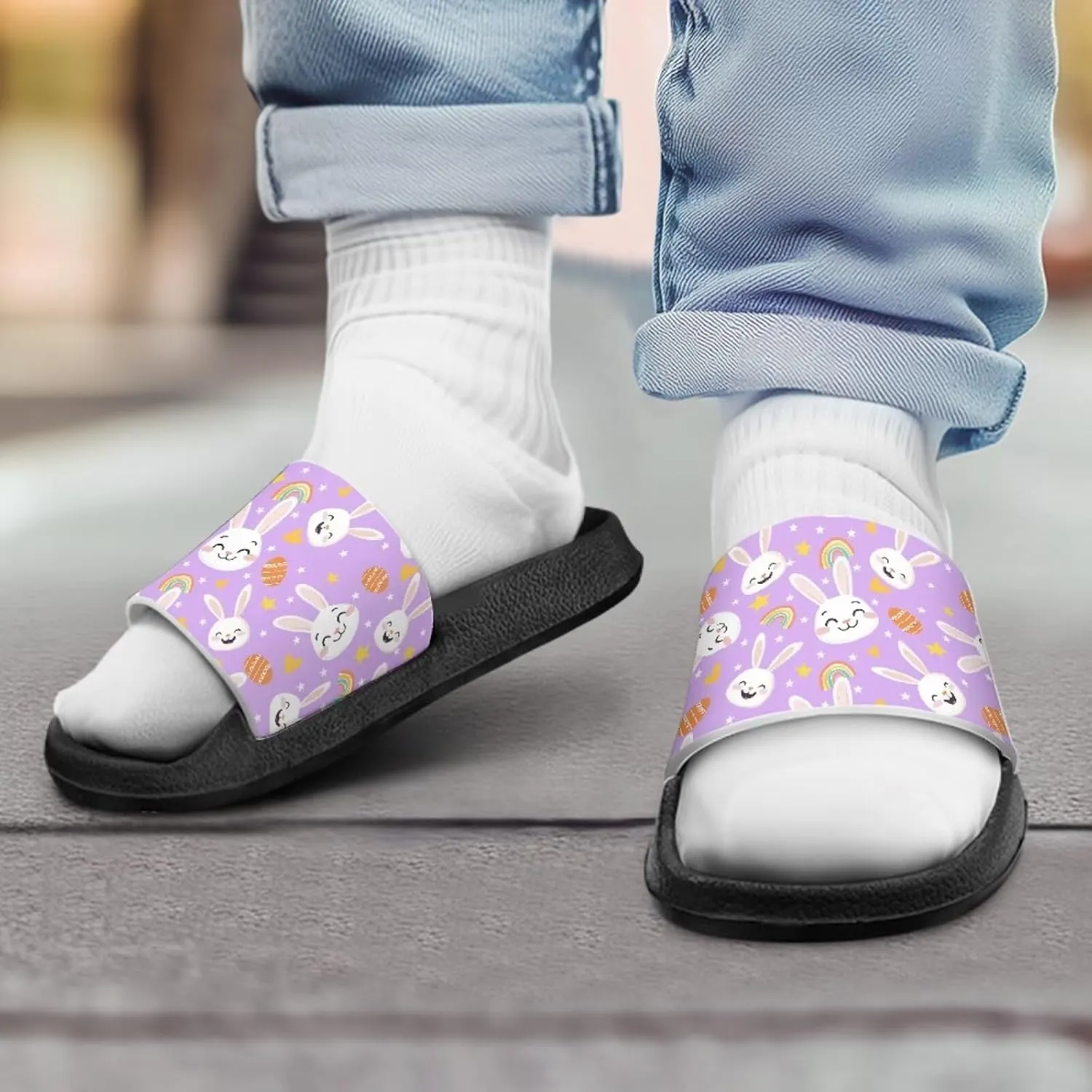 Kids Slides Boys Girls Shower Slippers Slip on Slide Sandals Non-slip Summer Beach Pool Shoes