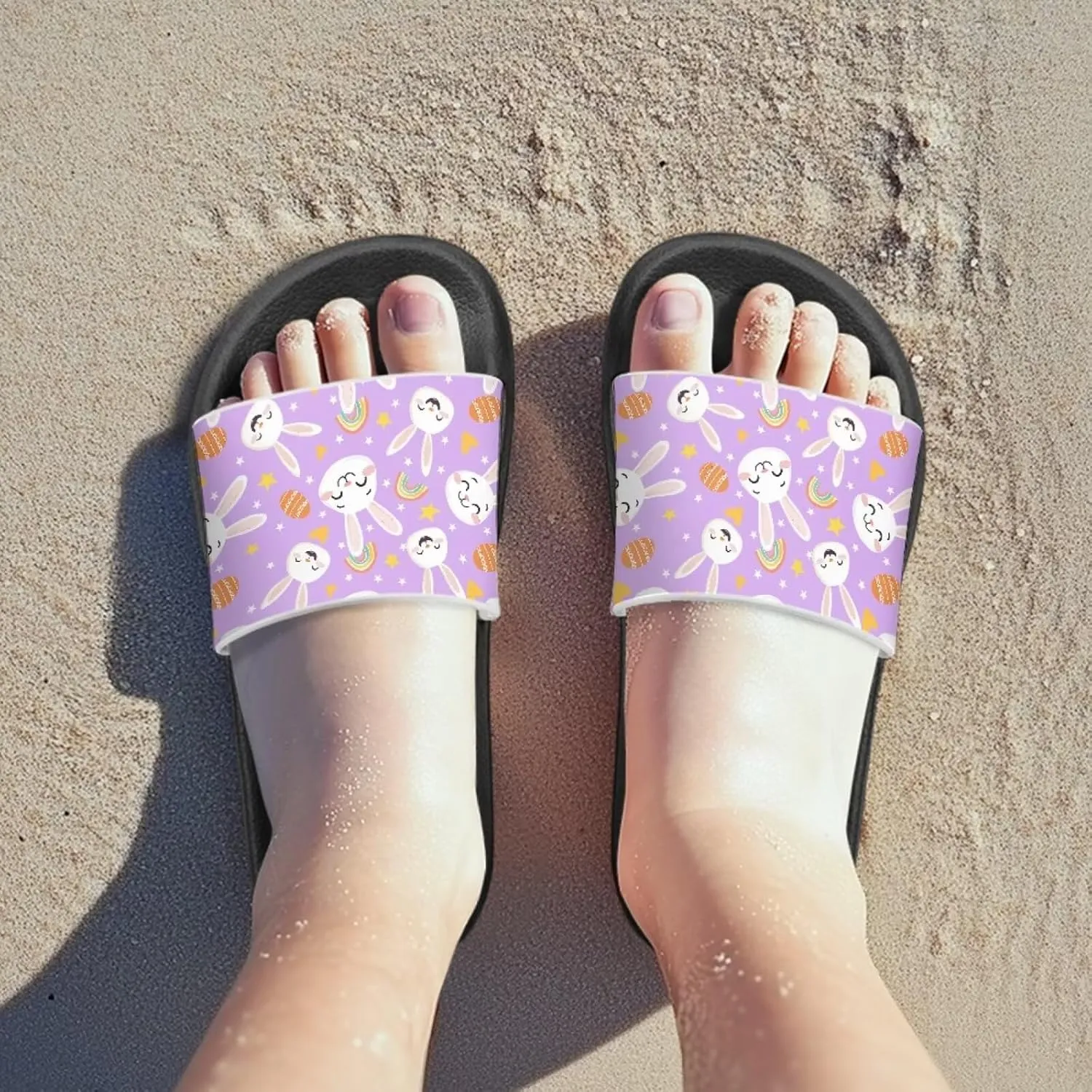 Kids Slides Boys Girls Shower Slippers Slip on Slide Sandals Non-slip Summer Beach Pool Shoes