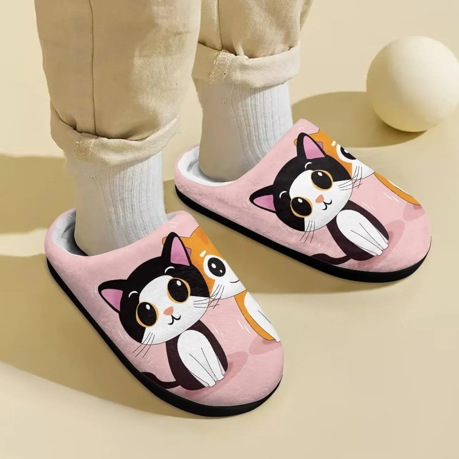 Kids Slip-On Fuzzy House Slipper Outdoor Cozy Non-Slip Slippers Warm Cute Slippers for Toddler Boys GirlsLittle kids US 9-15