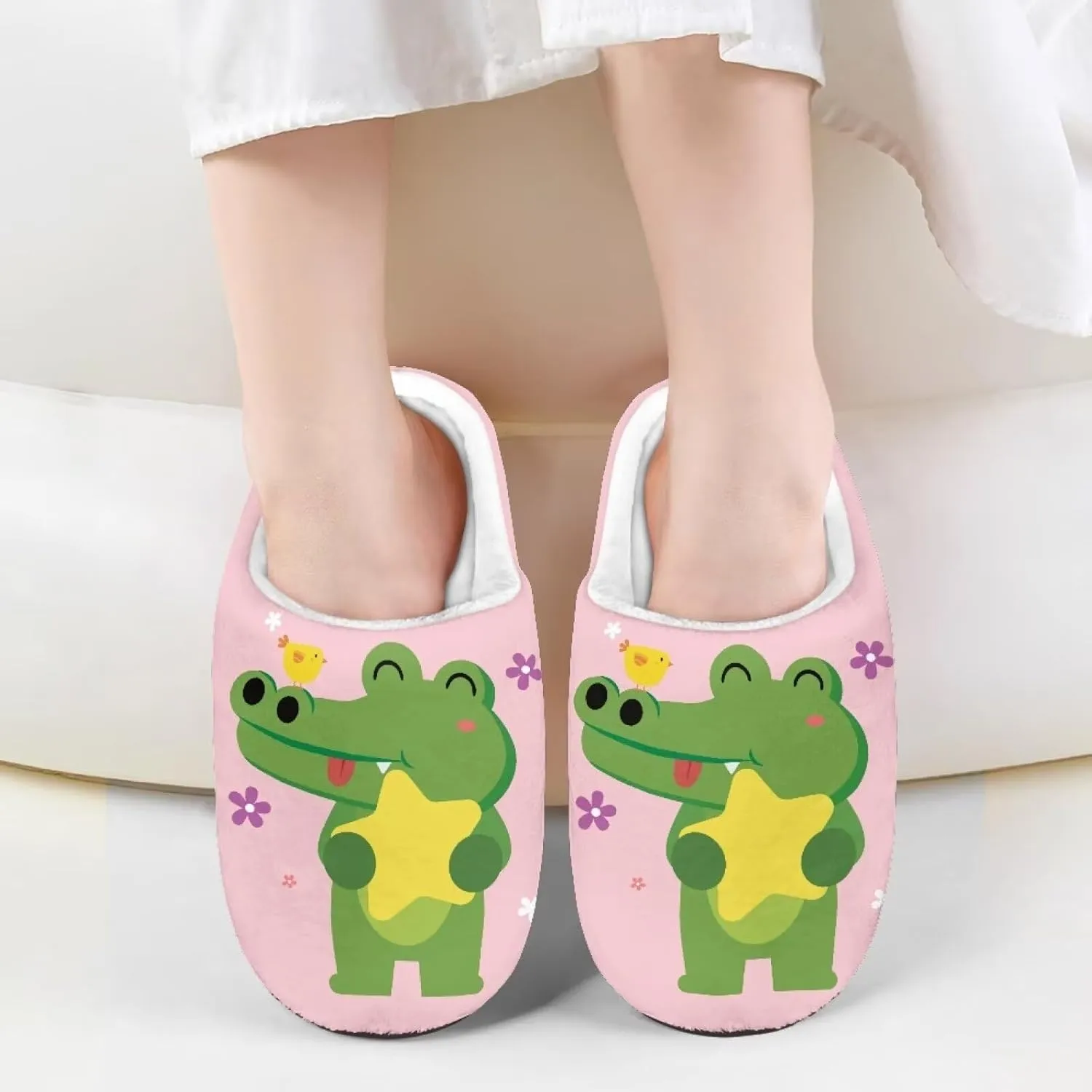 Kids Slip-On Fuzzy House Slipper Outdoor Cozy Non-Slip Slippers Warm Cute Slippers for Toddler Boys GirlsLittle kids US 9-15